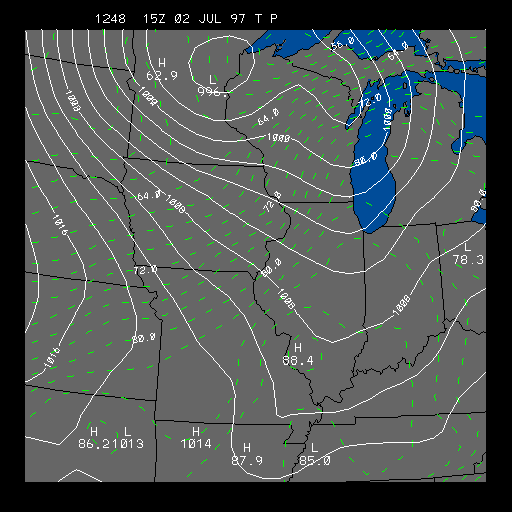 Tightly Packed Isobars On A Weather Map Indicate Pressure And Temperature: Surface Analysis Pairs