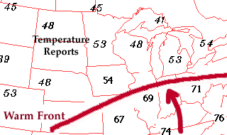 Warm Front On Weather Map Warm Front: Transition Zone From Cold Air To Warm Air