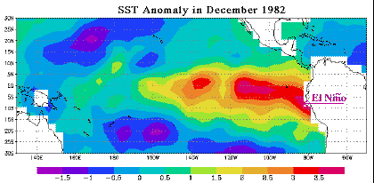 El Nino Sea Surface Temperature Map El Niño Sea Surface Temperatures: A Look At The El Niño Event From 1982-83