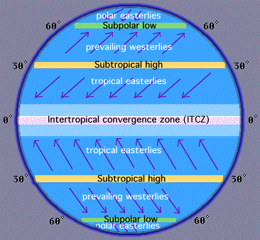 prevailing westerlies definition