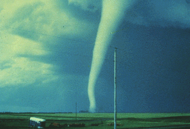 TORNADOES: violently rotating columns of air